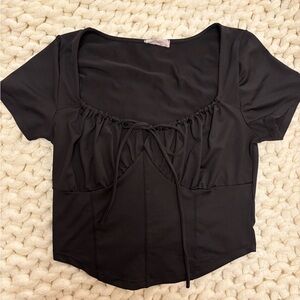 Black Corset Fit Top